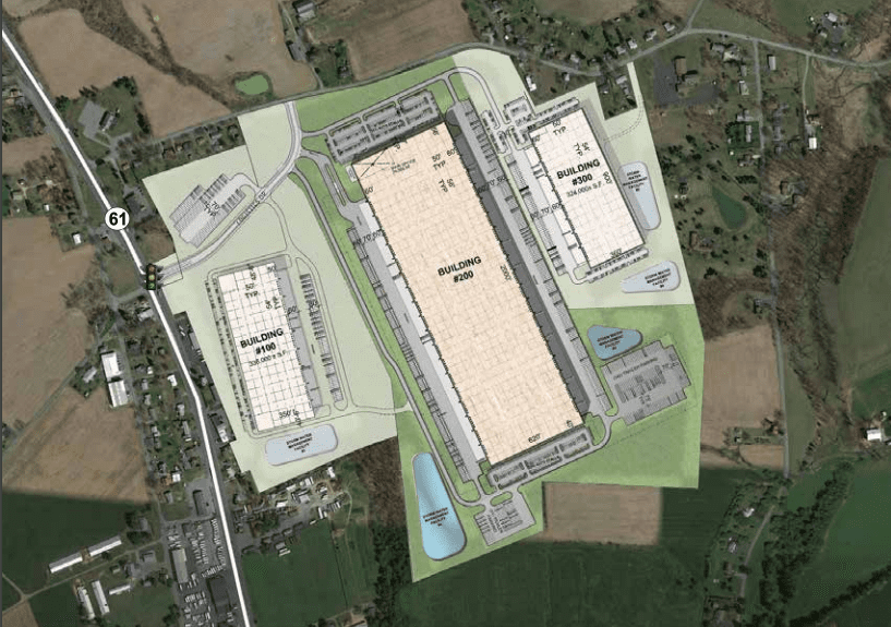 Site plan of Hamburg Logistics Park, a site in Bethel