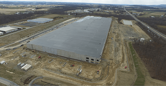 The walls are up for the new distribution center in Bethel